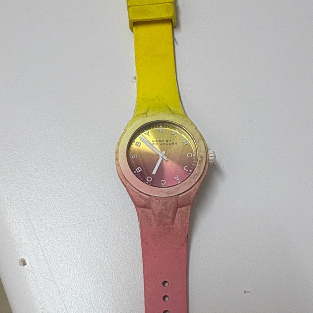 Marc Jacobs Gradient Yellow and Pink Watch